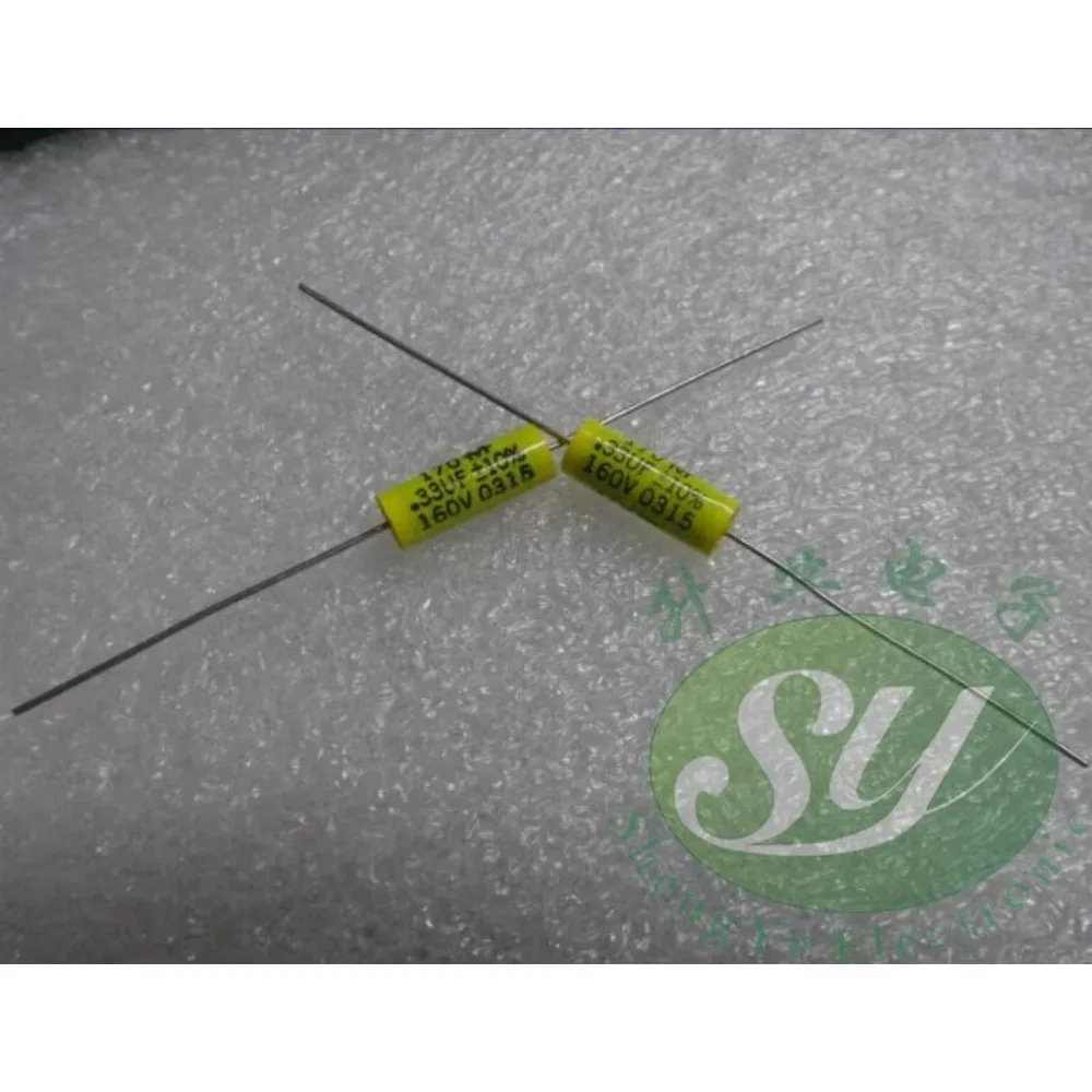 

10PCS 0.33uf/160v 330nf u33 334 new axial film capacitor