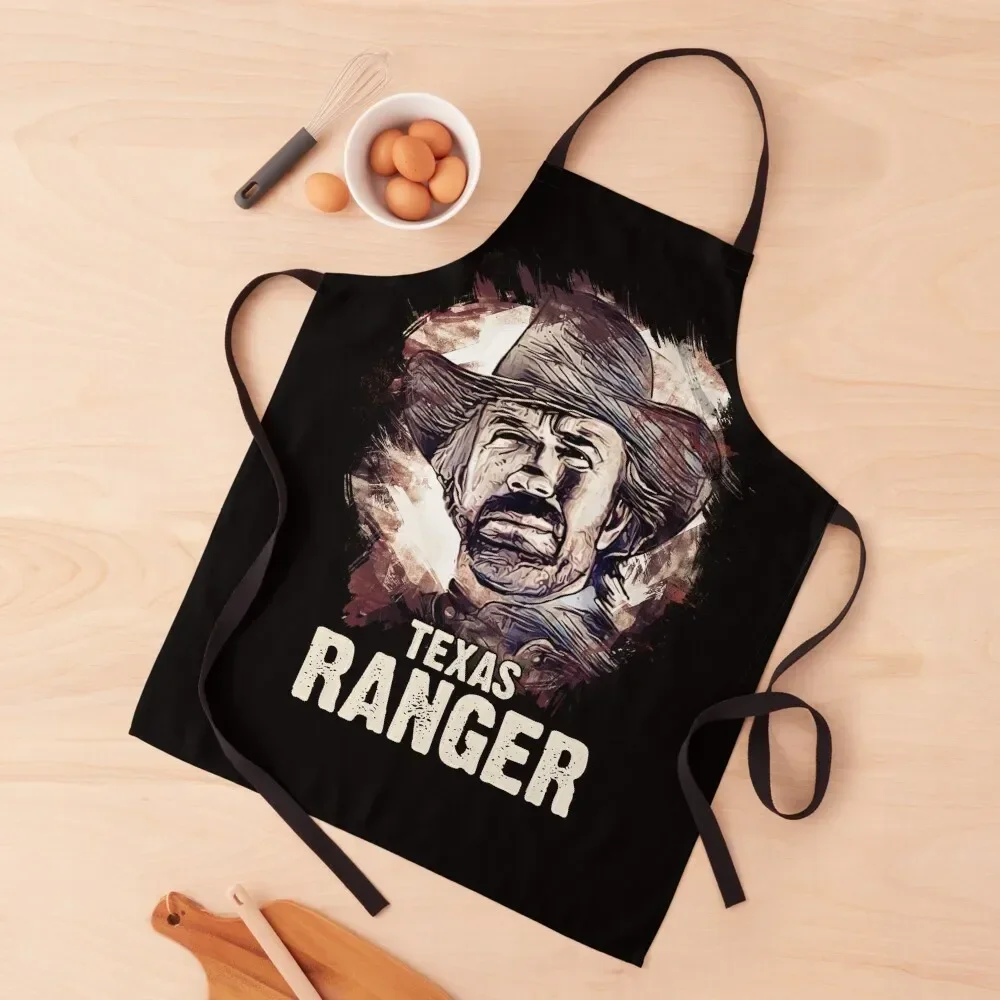 

CHUCK - The Legendary Texas Ranger Apron men's barbecue barber uniform Goods For Home And Kitchen Apron