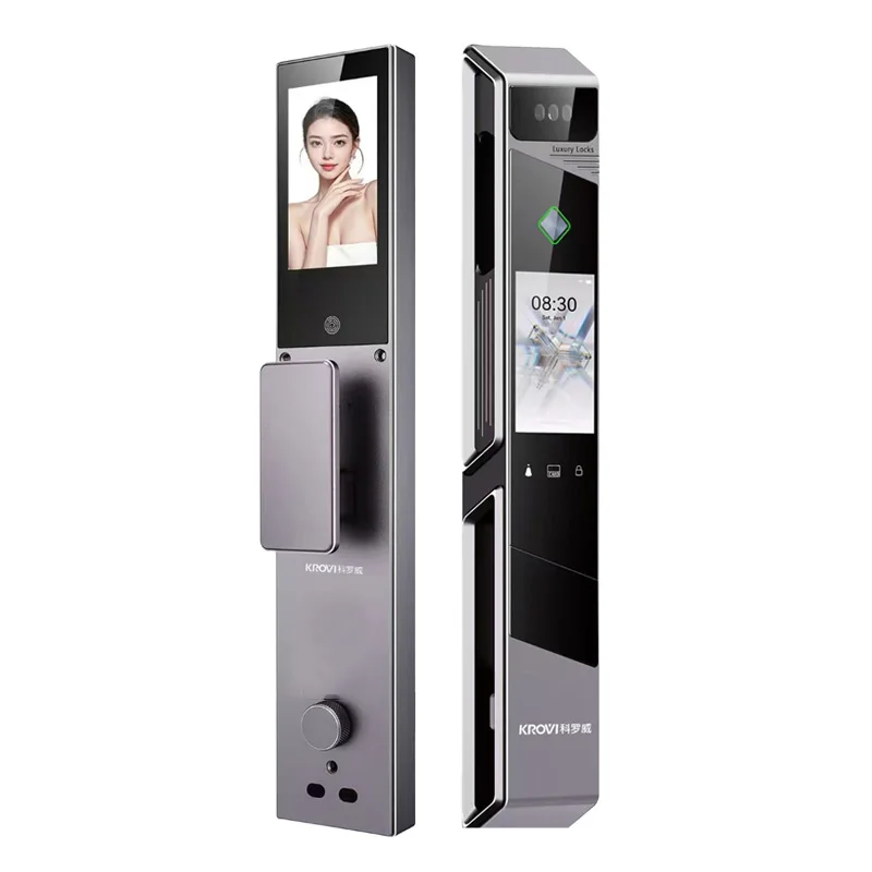 

zc02 Smartlock Key Card Door Lock System Smart Doorlock Fingerprint Door Lock Digital Lock with Face Recognition Function