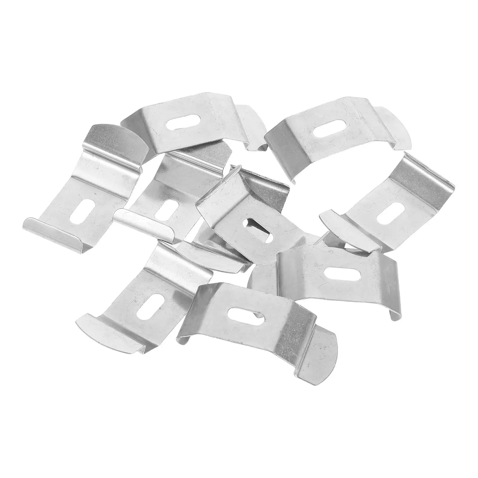 

10pcs Stainless Steel Vertical Fixation Clips Curtain Installation Code Top Sheet Blinds Repair Kit Home Window Support Hardware