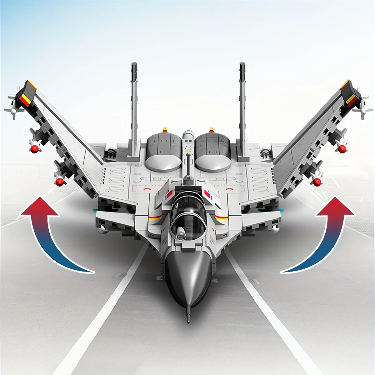 645pcs Creative Fighter Plane Mini Building Blocks, Fighter Aircraft Battle Plane Technical Model Bricks, Kids Toys