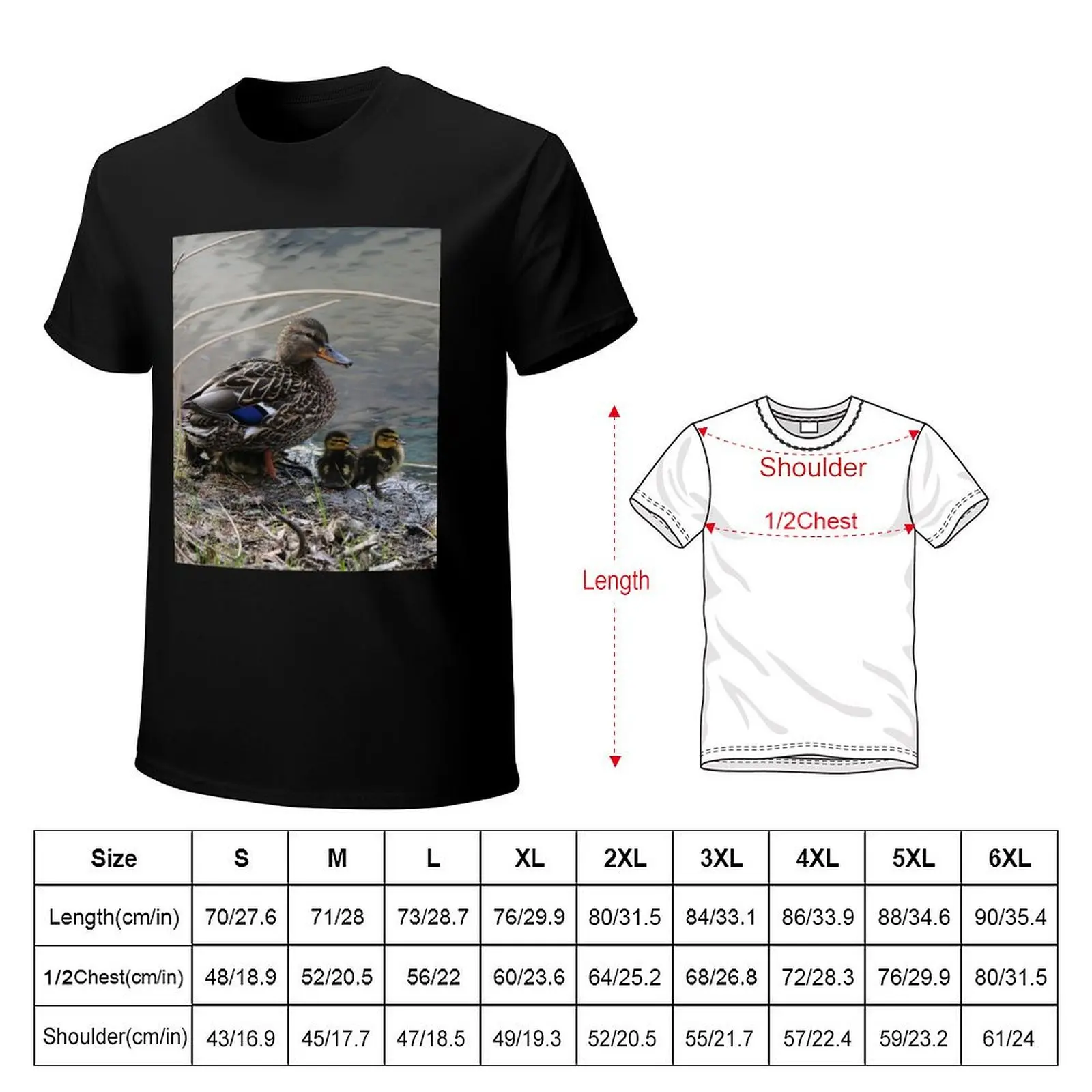 Momma Mallard and Ducklings T-Shirt Heavy Duty Casual Work Tee