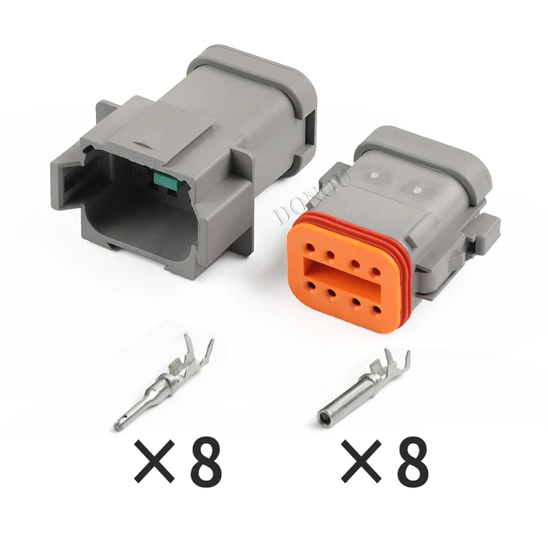 

DT04-08PA-CE01 Deutsch DT type 8-hole waterproof connector Grey with flat cover DT06-08SA-CE01