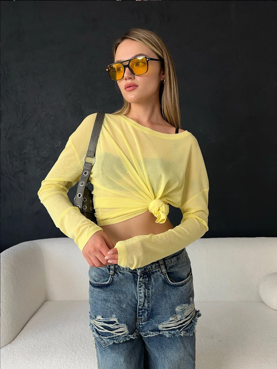 Hirsionsan 2025 Basic Lyocell  T Shirts Women Spring Summer Long Sleeves Loose Bottom Tees Ladies Casual Knitted Soft Woman Tops