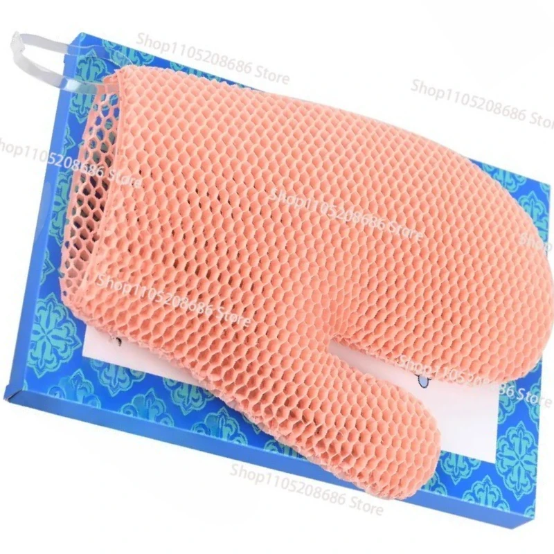 

Сотовые антибактериальные чистящие перчатки для ванны, отшелушивающая ванна, растирающая ванна, полотенце, оттягивающее назад, крышка для снятия макияжа