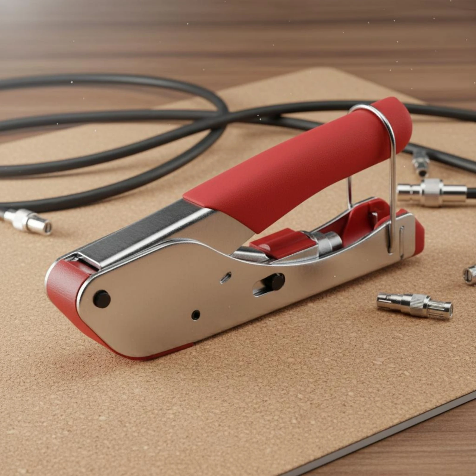 F Connector Crimper Carbon Steel Construction F Connector Compression Tool Coaxial Wire Compression Tool Sturdy Duty