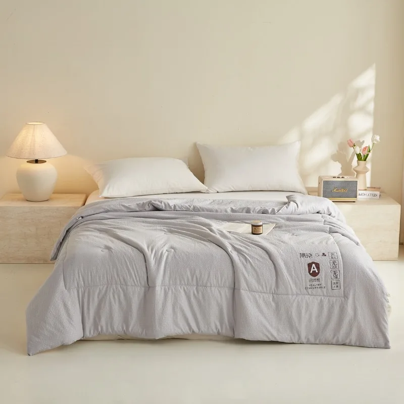 Summer solid color soybean fiber quilt universal in all seasons thin quilt soft summer cool soybean air conditioner quilt