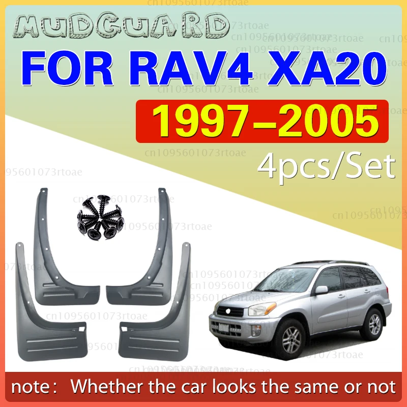 For TOYOTA RAV4 XA20 1997-2005 1998 1999 2000 2001 2002 Mudguard Mudflaps Front Rear Flares Splash Guards Cover Car Accessory