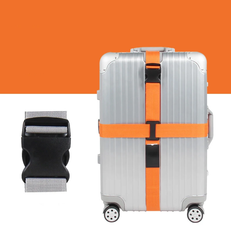 Cinghia per bagagli regolabile 1 pz Cintura da imballaggio Accessori essenziali da viaggio Forniture per valigie Cintura fissa Tracolla per valigia fissa a croce