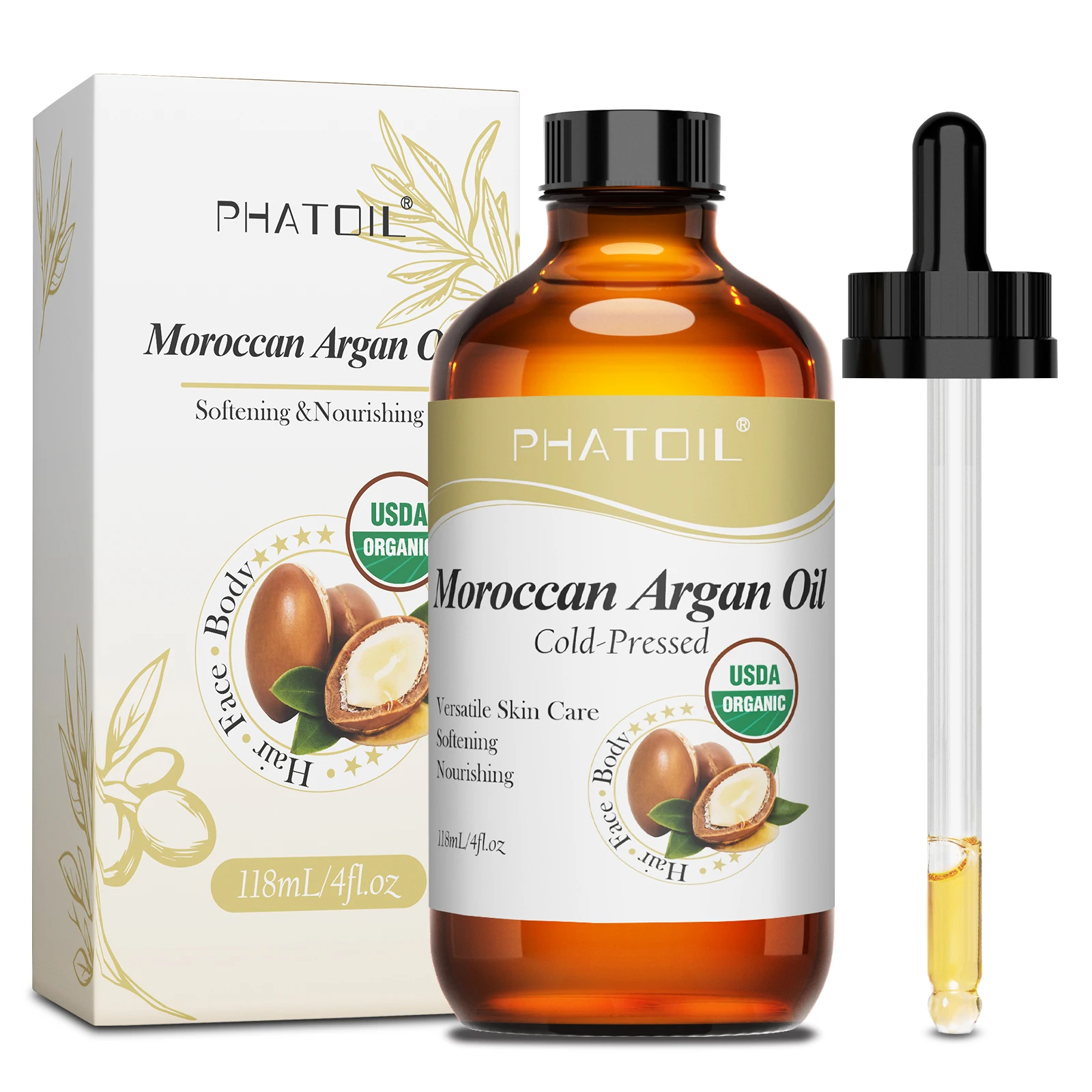 PHATOIL 118ML Hagebuttenöl Bio Kaltgepresstes Jojobaöl Süßmandelöl Sonnenblumenöl Reine Natürliche Trägeröle – Detail 5