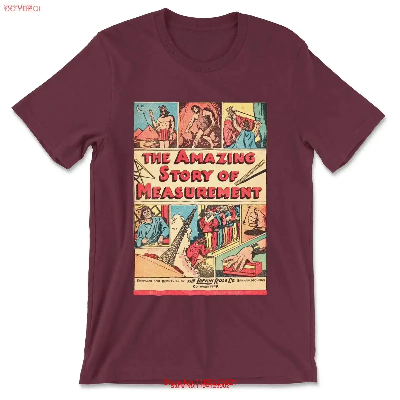 Camiseta Lufkin The Amazing Story of Measurement, varios colores, estilo vintage, streetwear, unisex, para hombre, suave, elegante y versátil