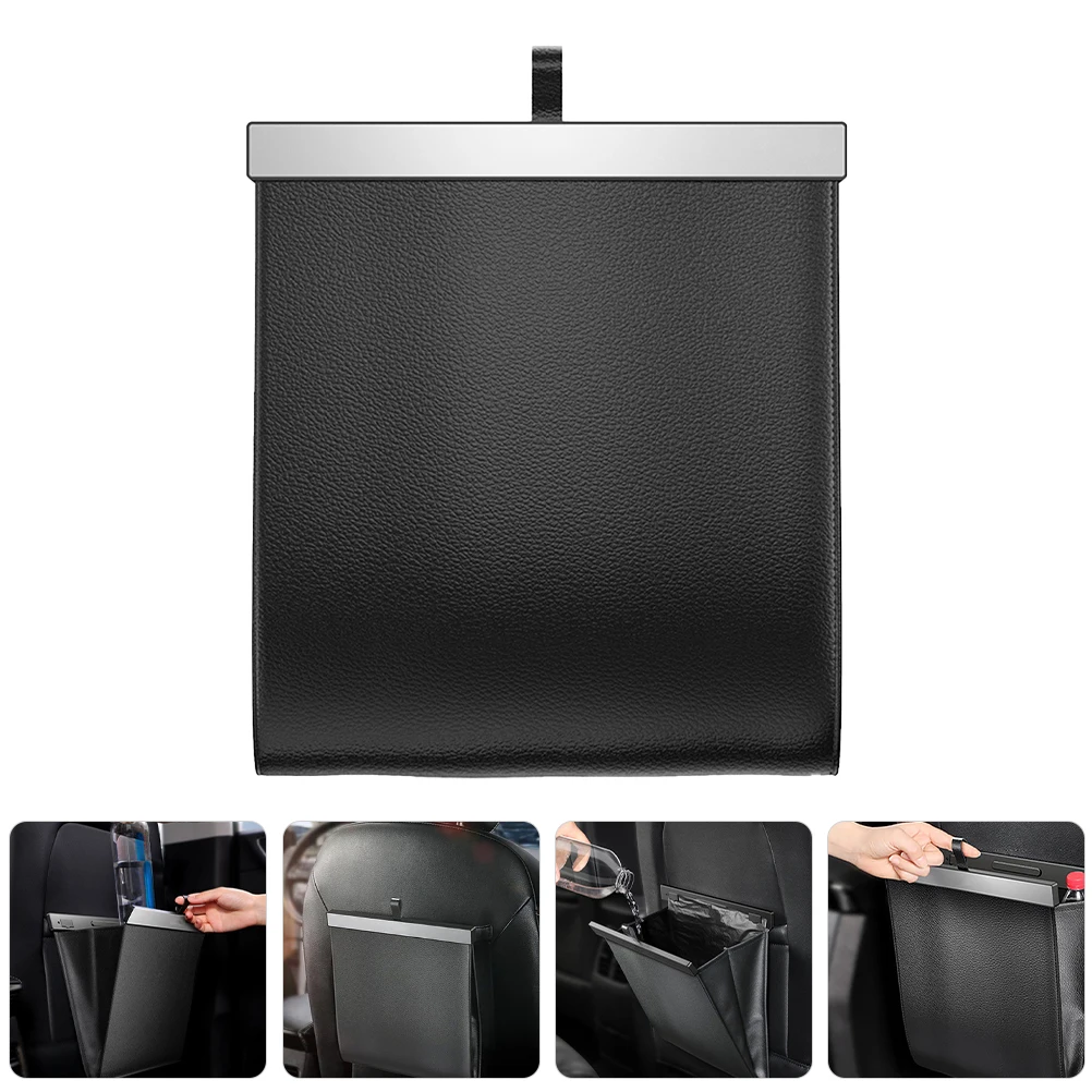 

Car Trash Can Bin Accessories Auto Bag for Model Black Camping Storage Organizer Travel