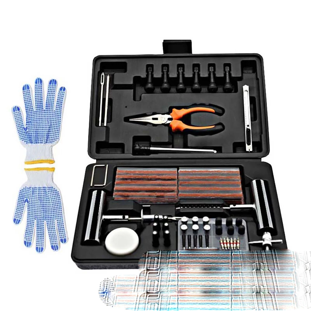 100 Piece Car Tire Repair Kit, Emergency, Bicycle, Motorcycle, Electric Vehicle