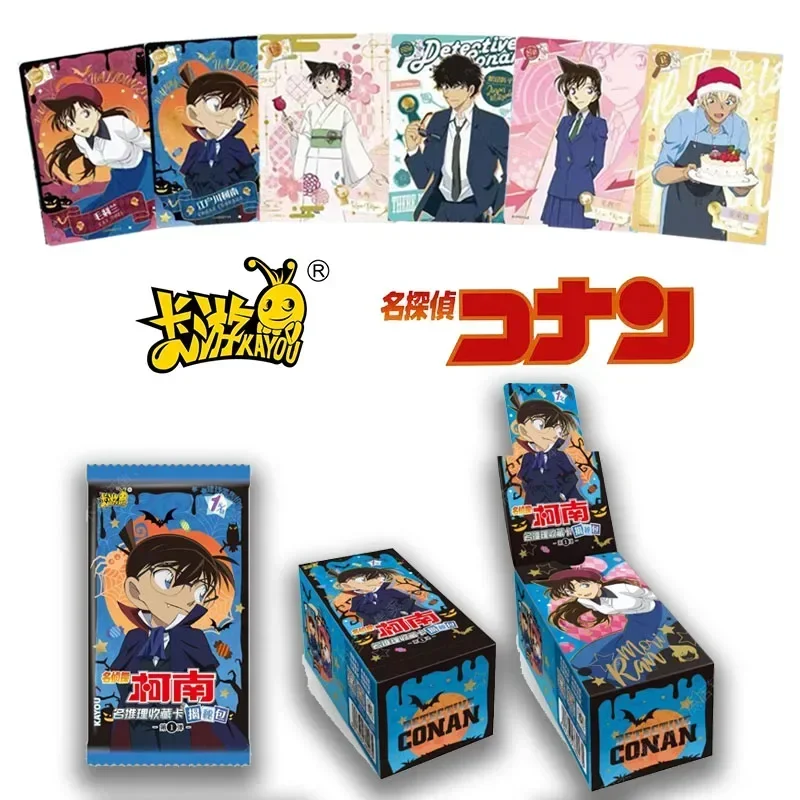 KAYOU Detective Conan Name Reasoning Unveiling Collection Card Kudou Shinichi Mouri Ran Rare Anime Card Kids Toys Christmas Gift