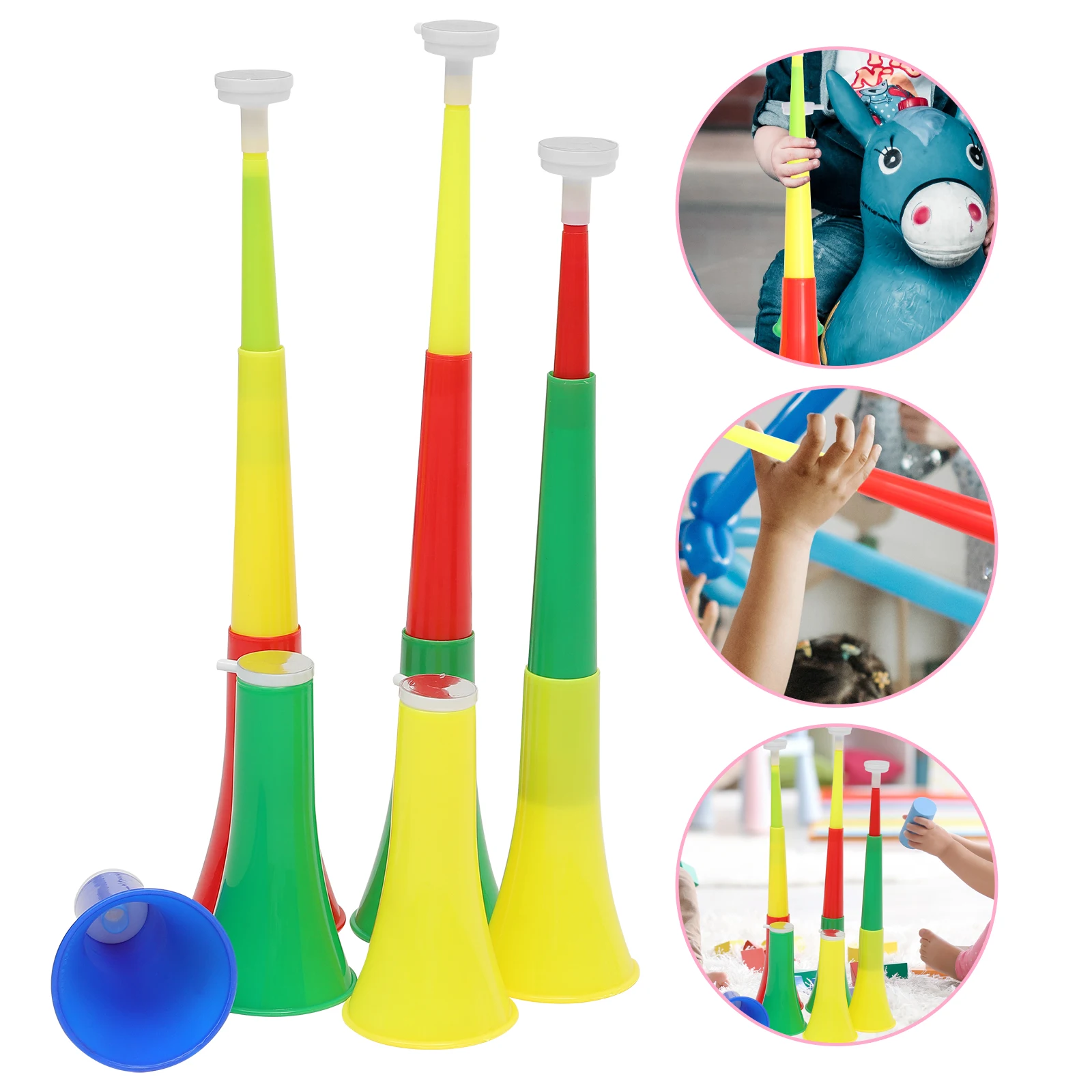 

6pcs Telescopic Football Horn For Sporting Events Kids Noise Maker Portable Stadium Trumpet Party Cheering Accessories