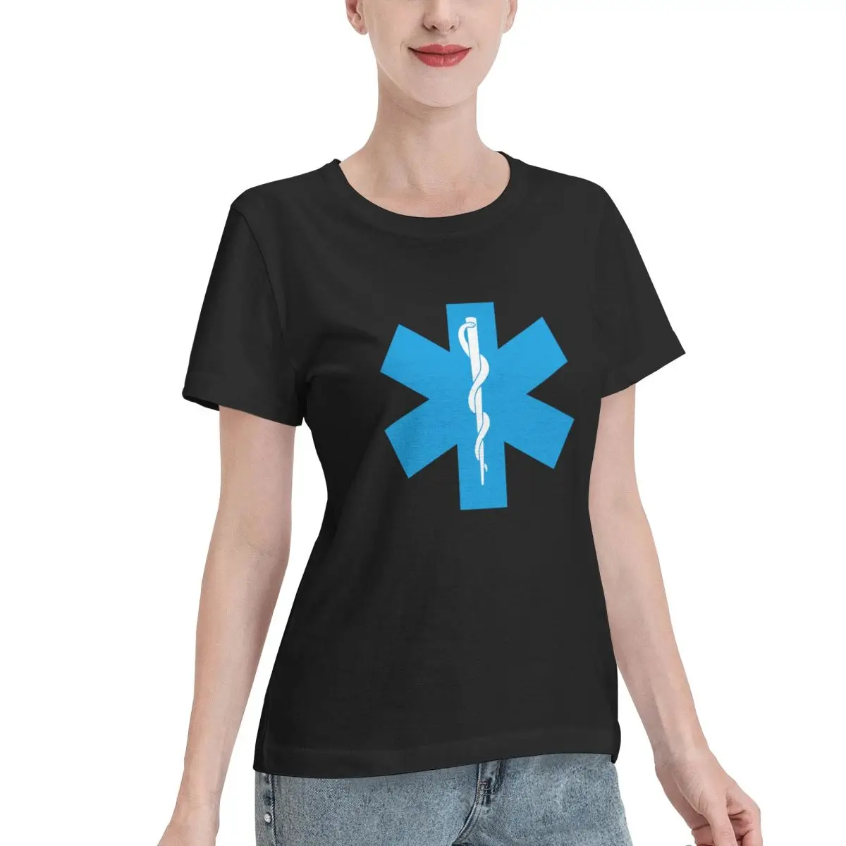 EMT Paramedic Emergency Medical Services Paramedicos Policia Tee-Shirts Cotton T-shirts Women Short Sleeve O-Neck Tops