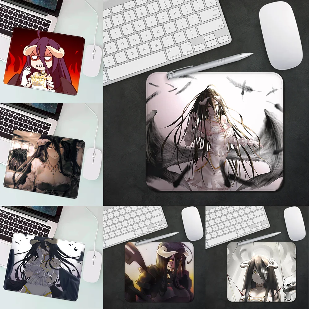 Albedo Anime Sexy Girls Gaming Mouse Pad XS Small Mousepad For PC Gamer Desktop Decoration Office Mouse Mat Deskmat Rug