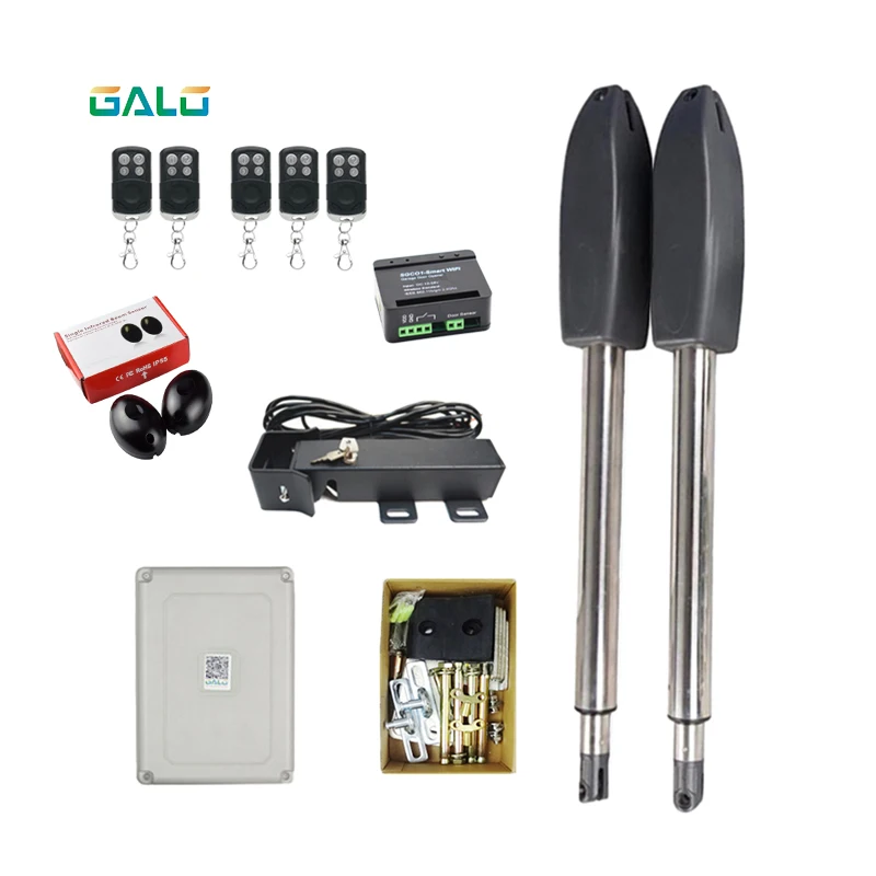 400kgs full automatic swing gate opener kit with 24v electric door lock