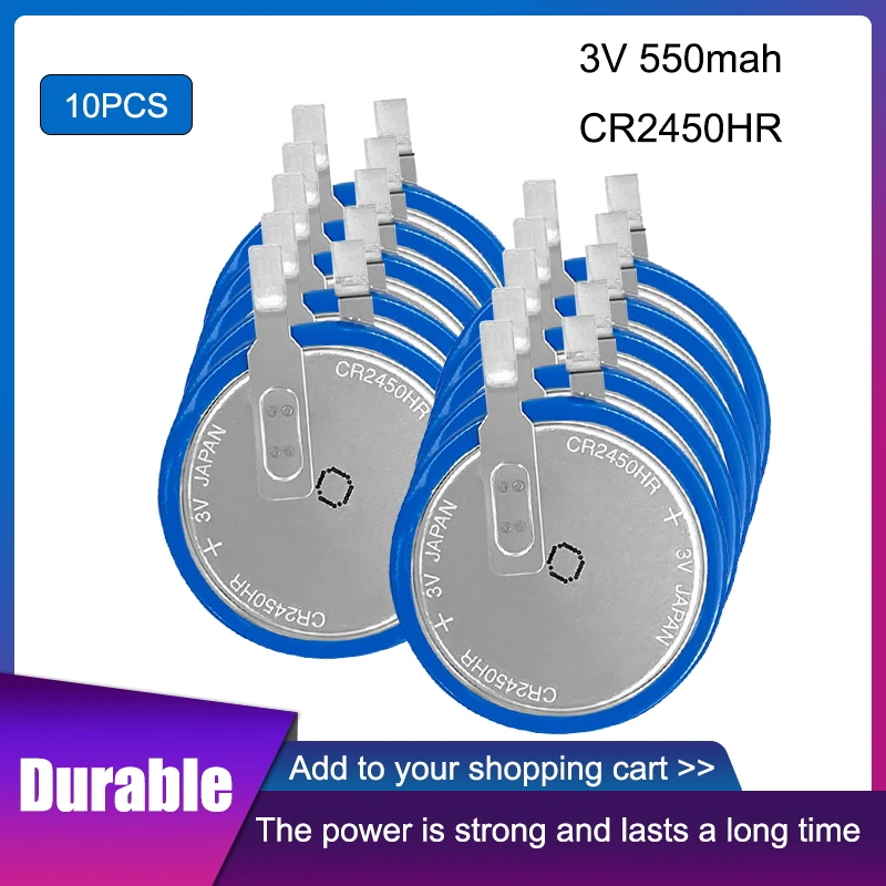 

10PCS Brand new original Eaxell CR2450N high temperature battery 3V tire pressure monitoring battery CR2450HR CR2450