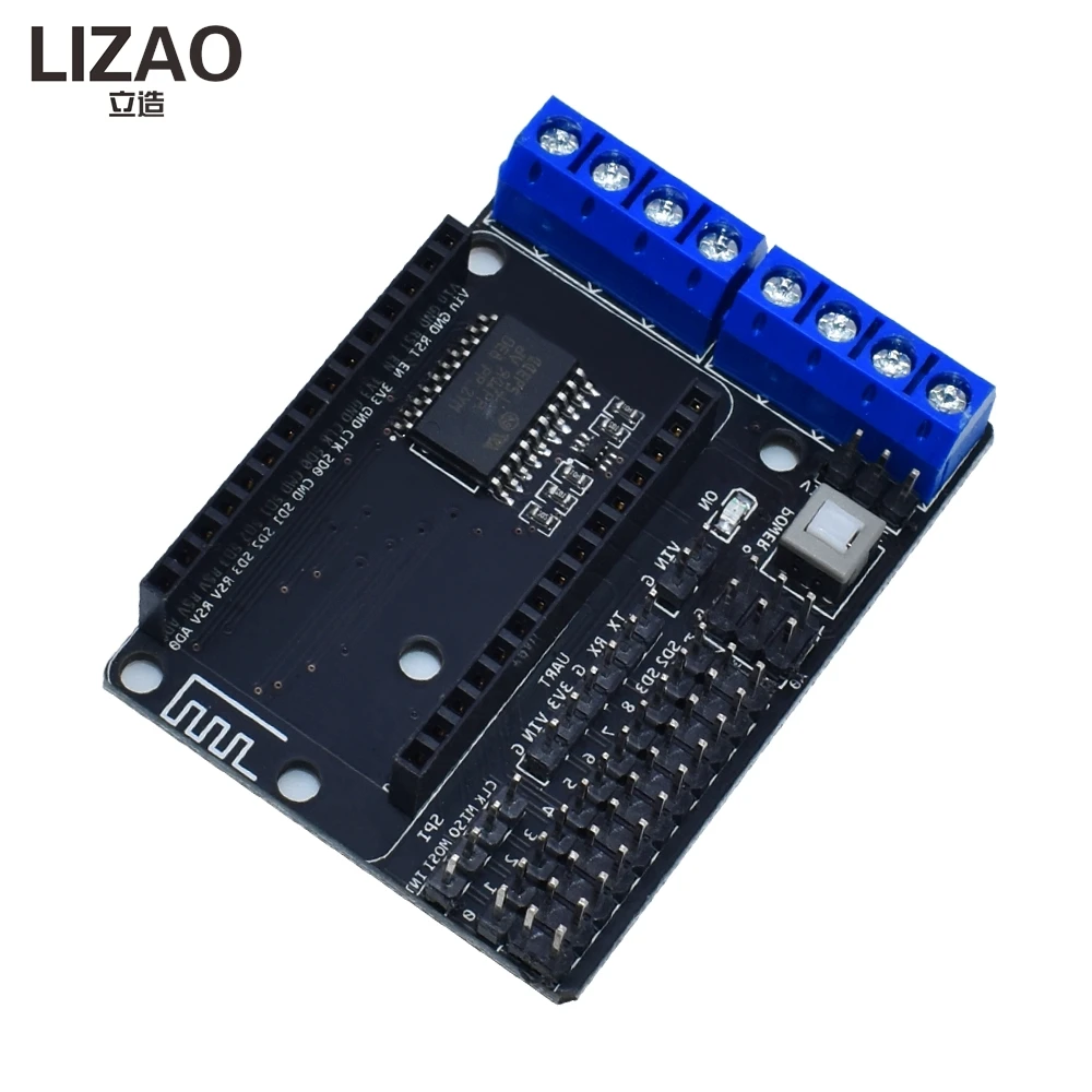 LIZAO L293D Motor Driver Shield Board NodeMCU Expansion Module Fit ESP8266 ESP-12E DIY WiFi  Remote Control Circuit Board