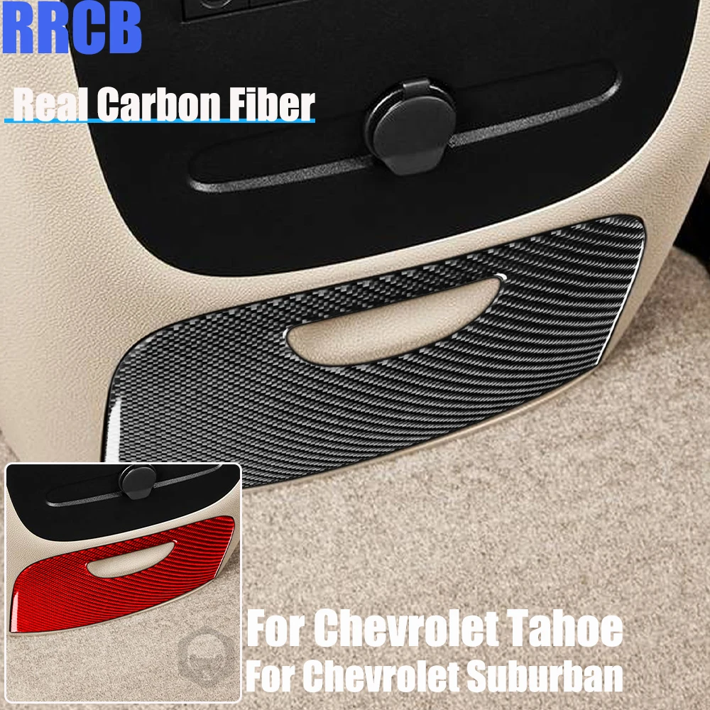 

Real Carbon Fiber Car Accessories Rear Storage Panel Trim Decorative Soft Cover Sticker For Chevrolet Tahoe/Suburban 2007-2014