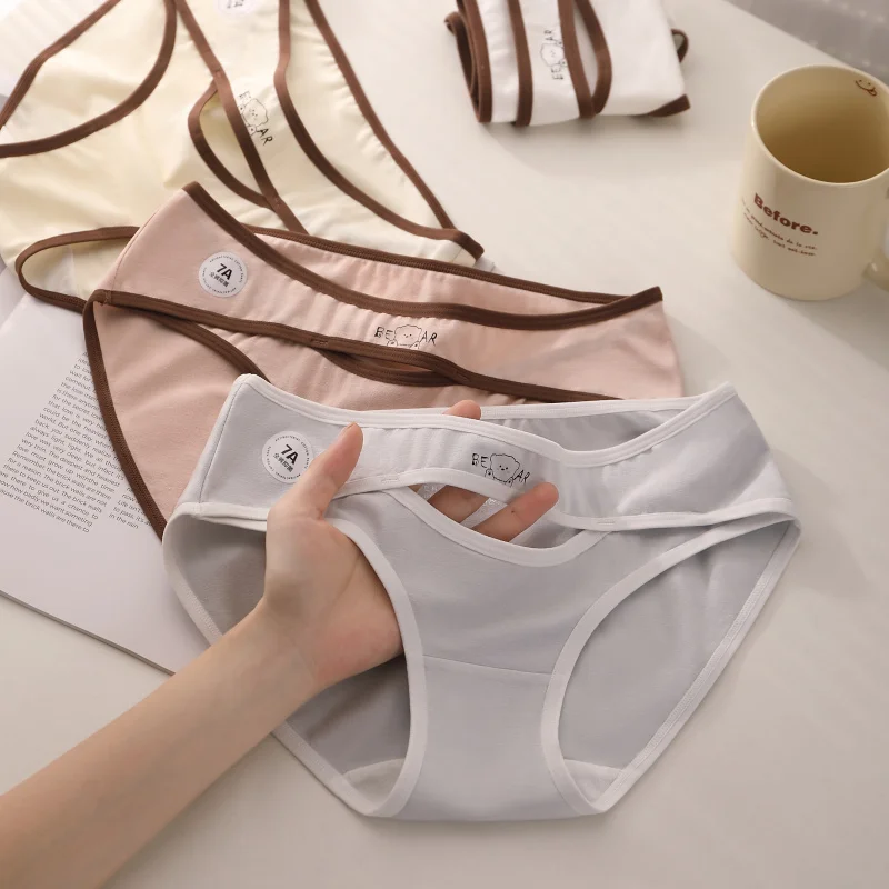 3PCS/set Fashion Seamless Panties Breathable Soft Briefs Lingerie Woman Underwear Women Sexy Underware Cotton Female Triangular