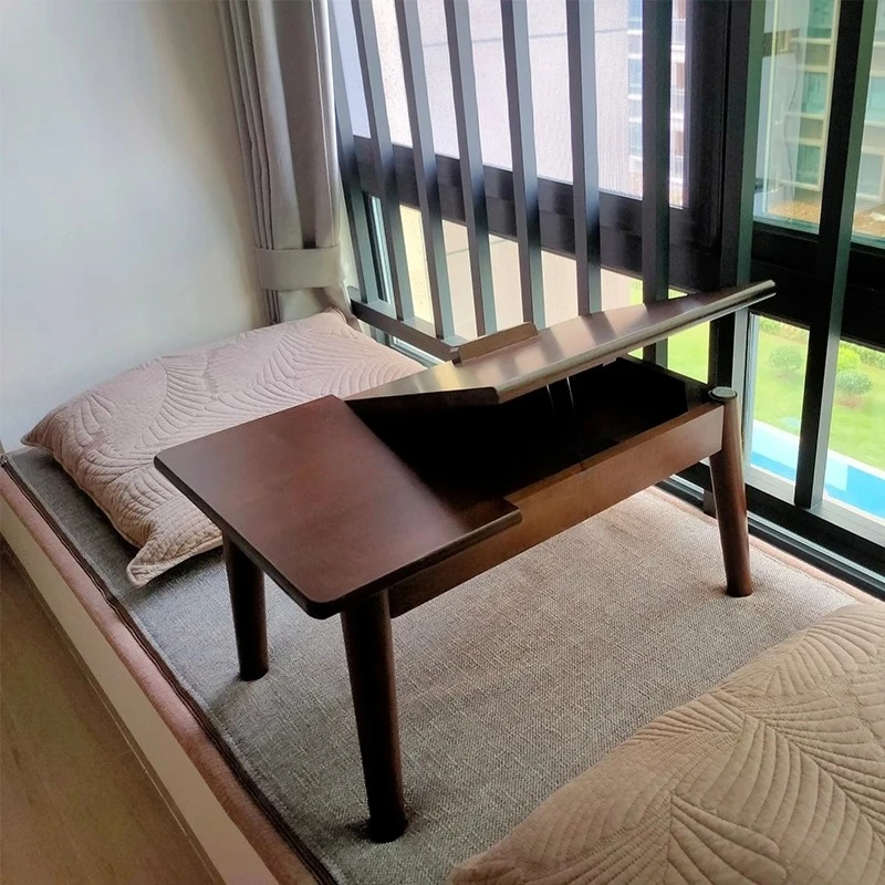 CL Solid Wood Bay Window Tea Table Floor  Window Sill Kang Table Bedside Low