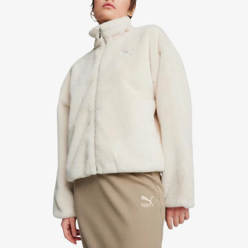 Puma genuine women's casual and fashionable stand up collar loose long sleeved jacket jacket 626517-87