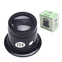 5/10/15/20X Glass Monocular Magnifier for Watch Repair Jewelry Inspection Multifunctional Lens M4YD