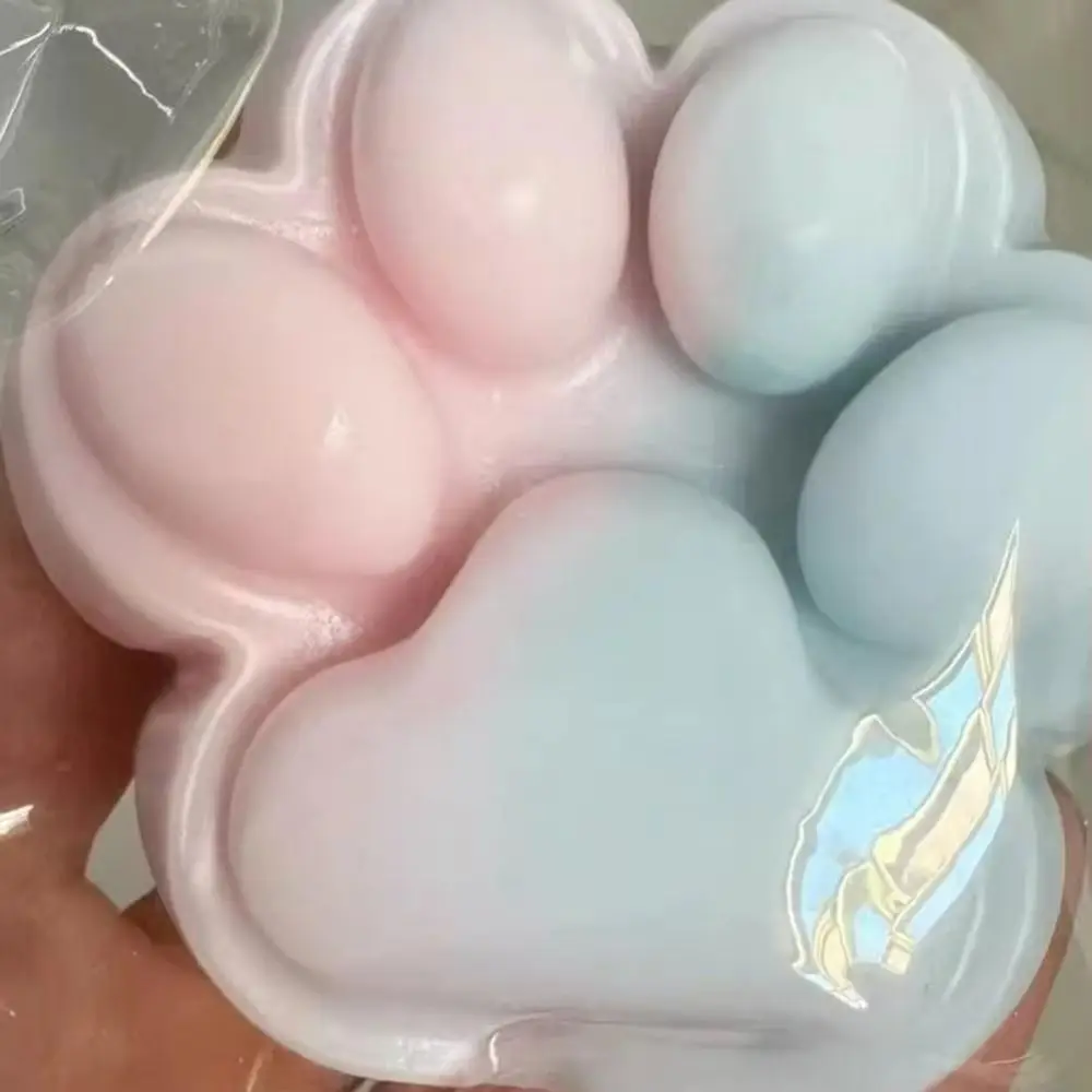 New Slow Rebound Cat Paw Squeeze Toy Colorful Soft TPR Pinching Cat Paw Stress Anxiety Relief Funny Gift Decompressing Toy