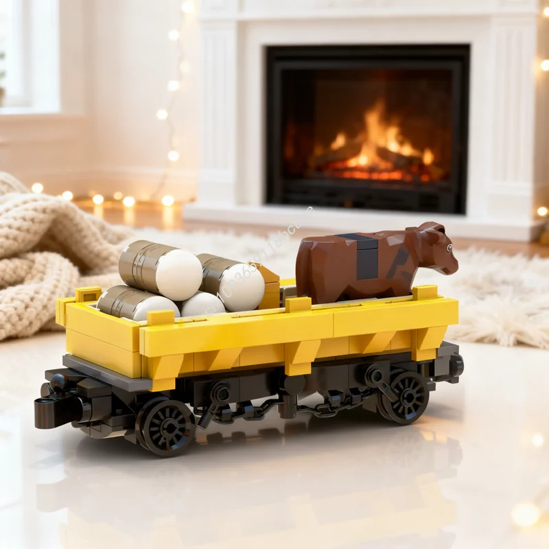 

221pcs MOC Train SHB Sister Steamers Series 1 Open Wagon Toy Christmas Gift Model Building Blocks Architecture DIY Creative Idea