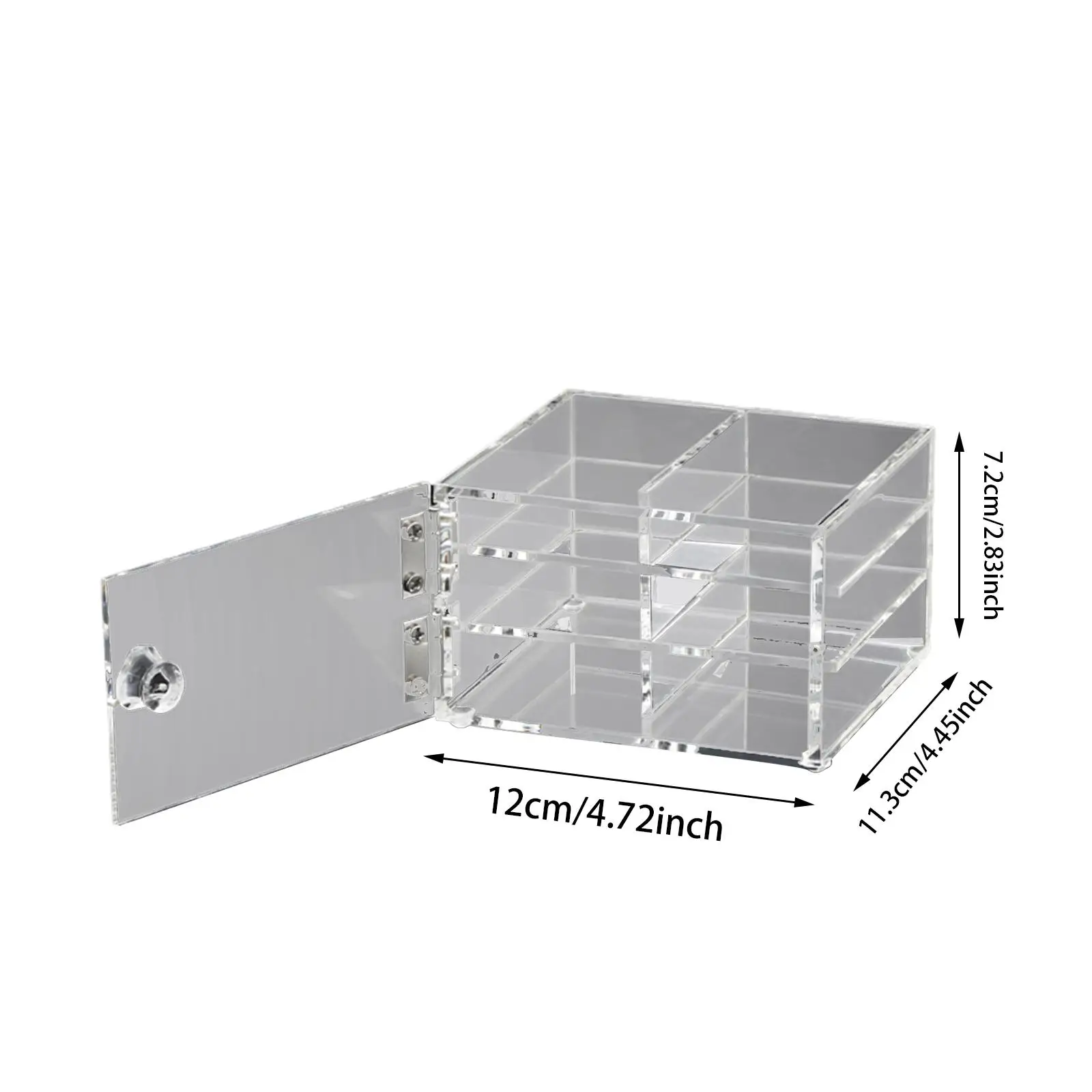 Porte-cils rotatif transparent, boîte de rangement pour cils, 3 couches, anti-poussière