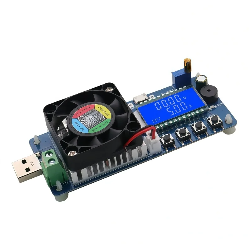 Battery capacity tester, constant current electronic load, USB power detector, adjustable resistor, FX25/FX35
