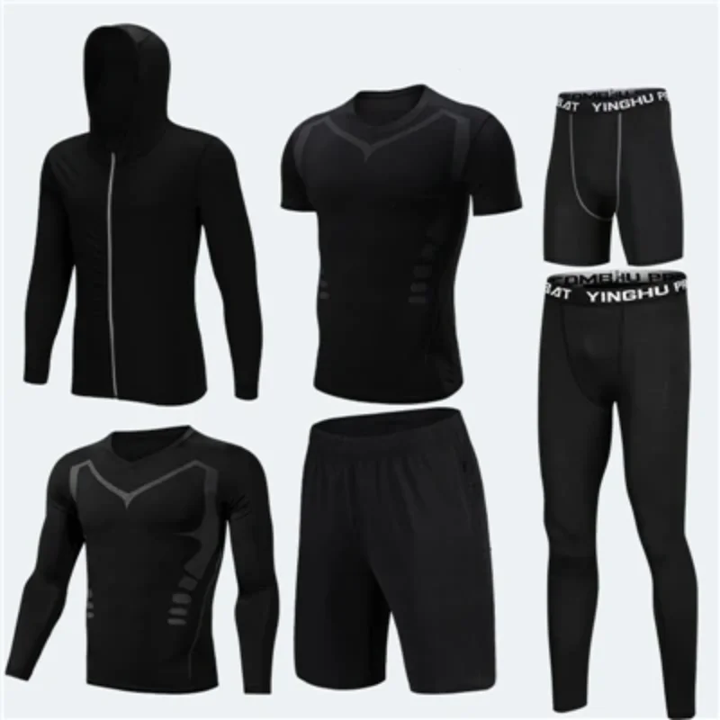 Nuova tuta sportiva da uomo set da corsa compressione basket tuta da calcio palestra Fitness tuta da allenamento abbigliamento da Jogging