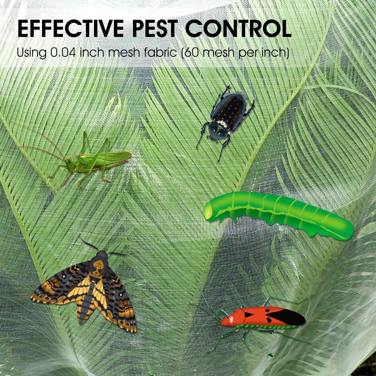 4 шт., сетка для растений, X футов