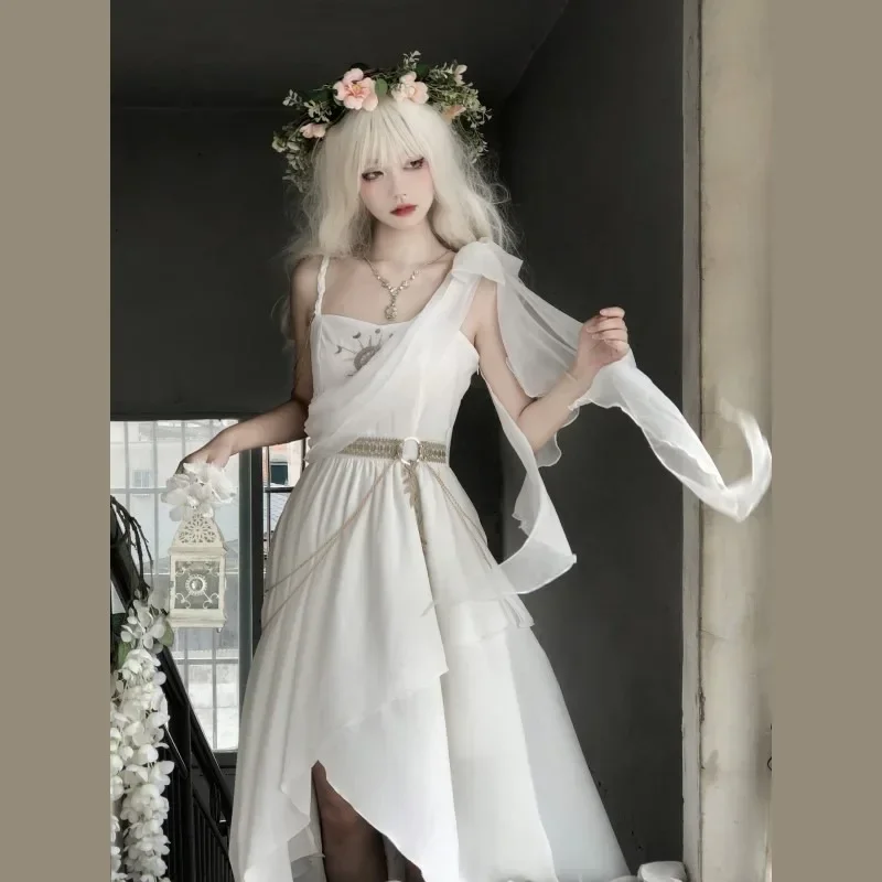 Lolita Greek Wandering Style Irregular Hem Dress Original Design Tears of Themis  cosplay  cosplay  anime 