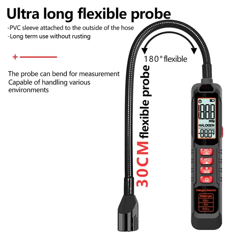 A04G-Halogen Детектор утечек R22 R410A R134A R1234YF Детектор утечки хладагента и фреона HVAC Тестер кондиционера