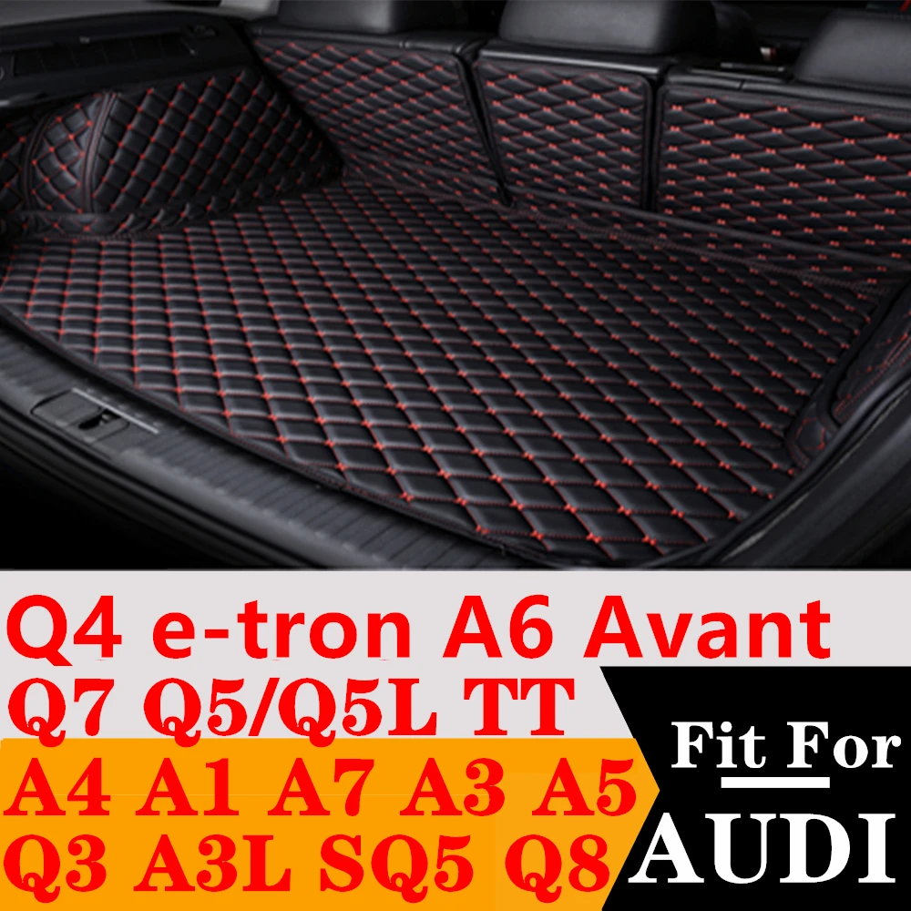 Maßgefertigte Kofferraummatte für AUDI A6 Avant Q3 Q7 A1 A3 A5 Q8 Q5 A7 Q5L A4 SQ5 Q4 E-Tron, Laderaummatte, Kofferraumunterlage