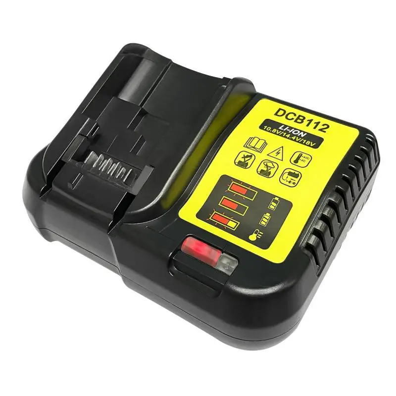 DCB112 3A Lithium Battery Charger For Dewalt 10.8V 12V 14.4V 18V 20V DCB112 DCB115 DCB118 Charge For Lithium Battery 10.8V~20V