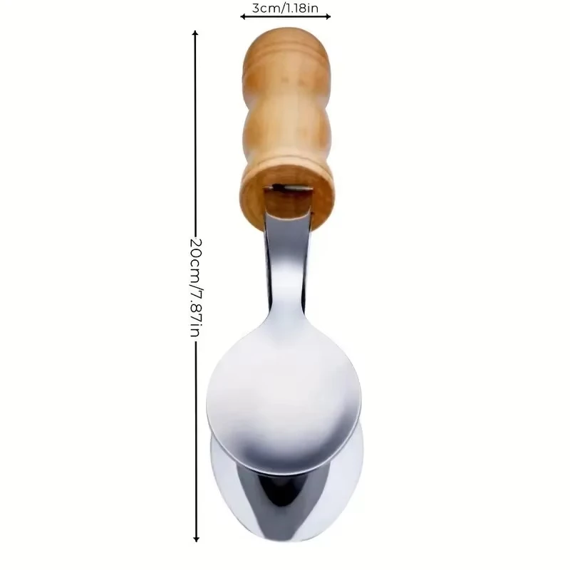 Miwayer Musical Spoons with Wooden Handle, Metal & Wood Hand Percussion Instrument for Music Classes Teaching & Gifts