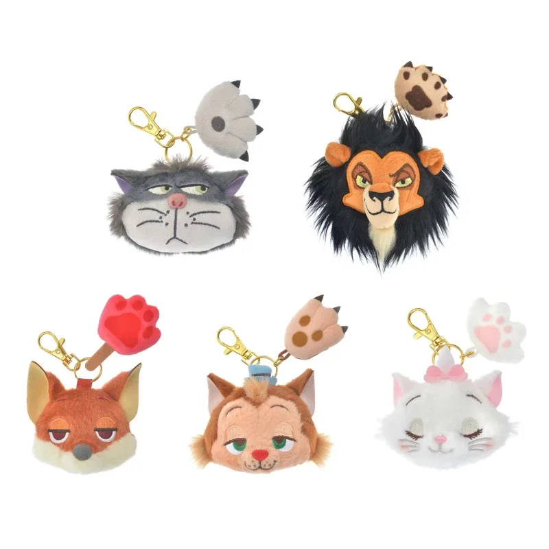 Disney Creative Cartoon Scar Nick Marie (Kitten) Lucifer Plush Toy Student Backpack Pendant Keychain Christmas Birthday Gift