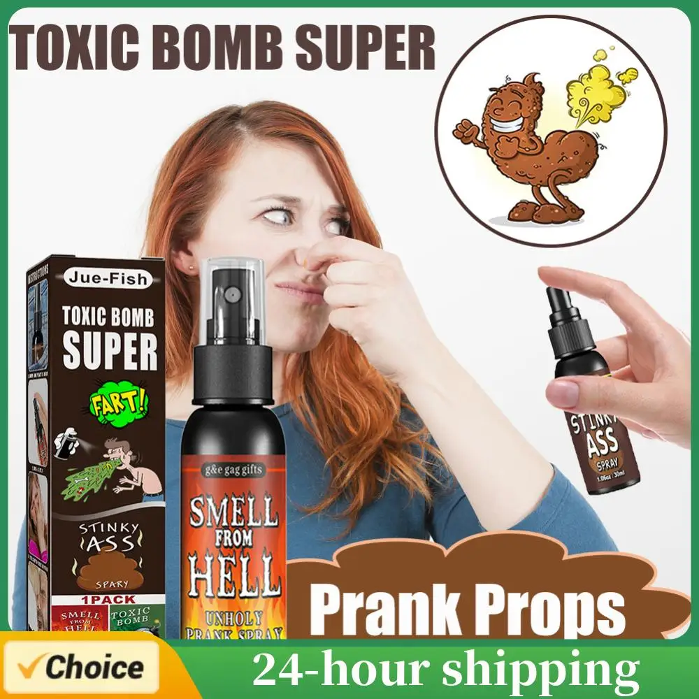 

30ml Halloween Fart Gag Spray Poop Spray Creative Liquid Fart Gag Prank Joke Spray Funny Halloween Toy Stink Bombs Stinky Spray
