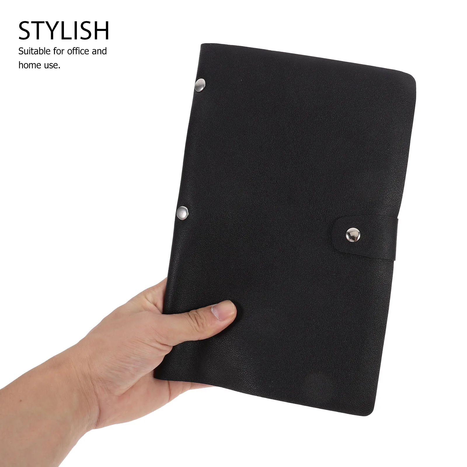 Invoice Storage Book Pu Waterproof Portable Bill Album For Office Business File Organizer Thick Document Holder Multi-Function