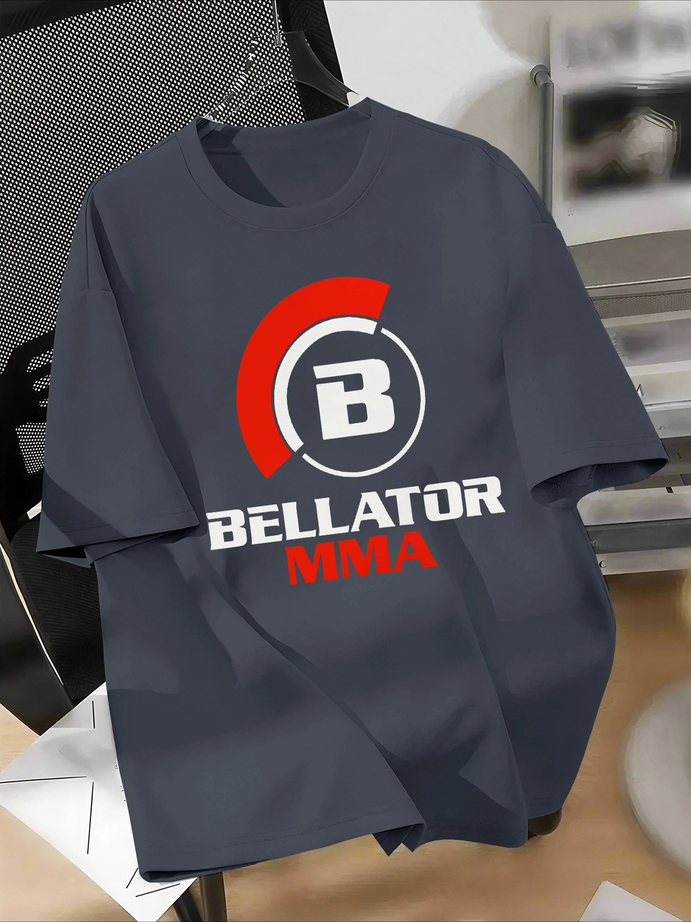

Men's Bellator MMA cotton leisure T-shirt with logo design, the best choice for summer travel and leisure, MMA T-shirt.
