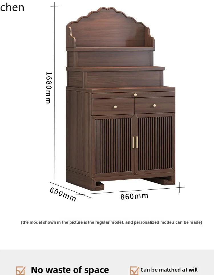 ZML Black Walnut Solid Wood Tibetan Style Offering Table Altar Home Simple Living Room Table Modern Case Step Table Altar