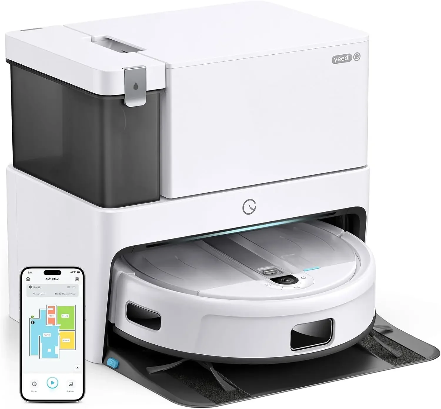 

Cube Robot Vacuum Cleaner, All-in-1 Vacuum and Mop (Auto Clean+Auto Empty)