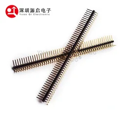 10pcs 1x50P 1.27mm RA Pin Header 0.05