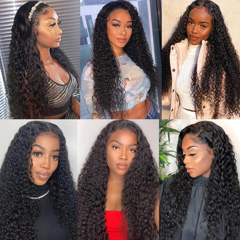 Deep Wave Bundles Human Hair Brazilian Weave Bundles 30 32 Inch Water Curly Bundle Raw Remy 3 4 Bundles Hair Extensions