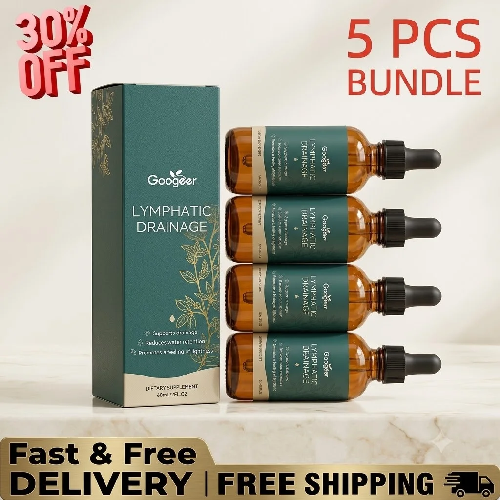 Googeer 60ml Lymphatic Drainage Drops Reduce Water Retention Weight Loss Slimming Supplement Body Detox Liquid for Men Women