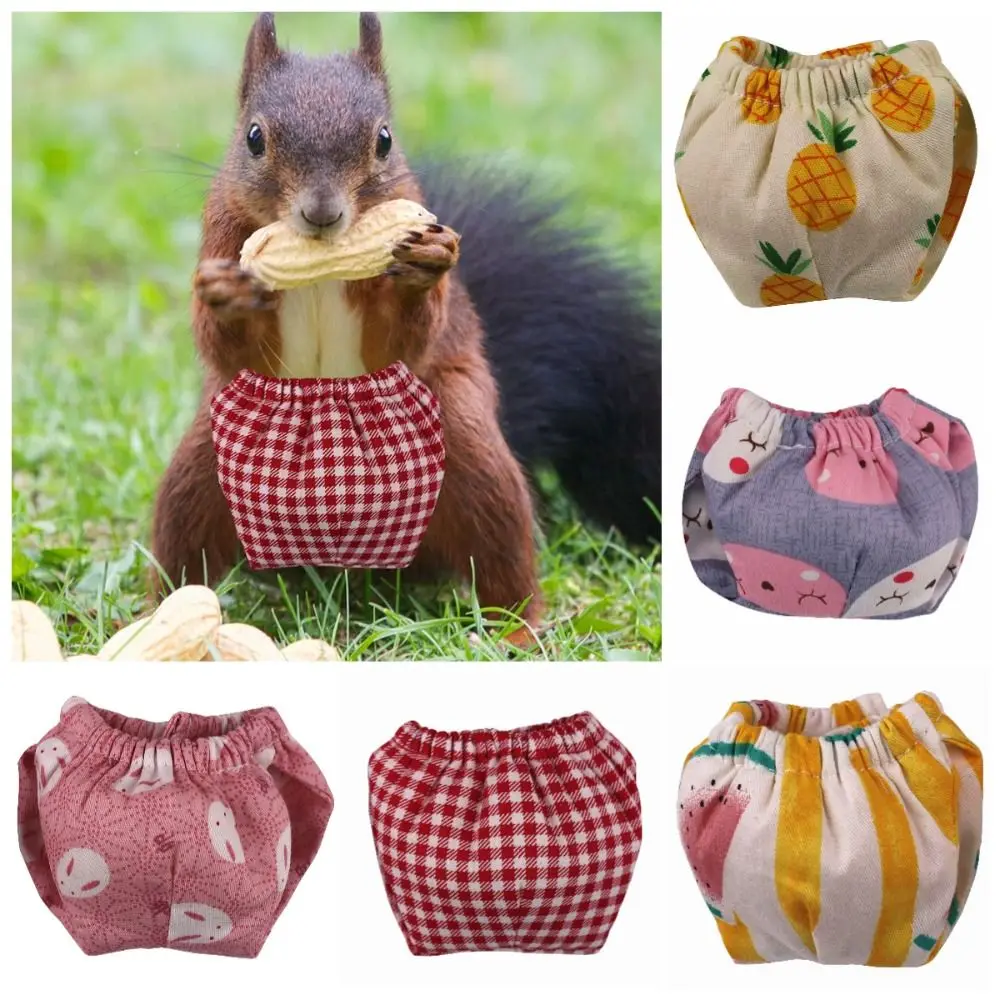 

Soft Absorbent Squirrel Diapers Flexible Closure Potty Training Pet Training Pants Leak-Proof Reusable Small Pet Diapers Rat